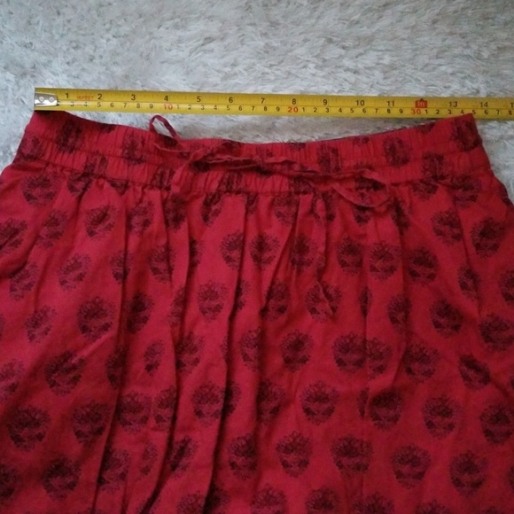 Madewell floral red skirt w/ drawstring… - Picture 3 of 8